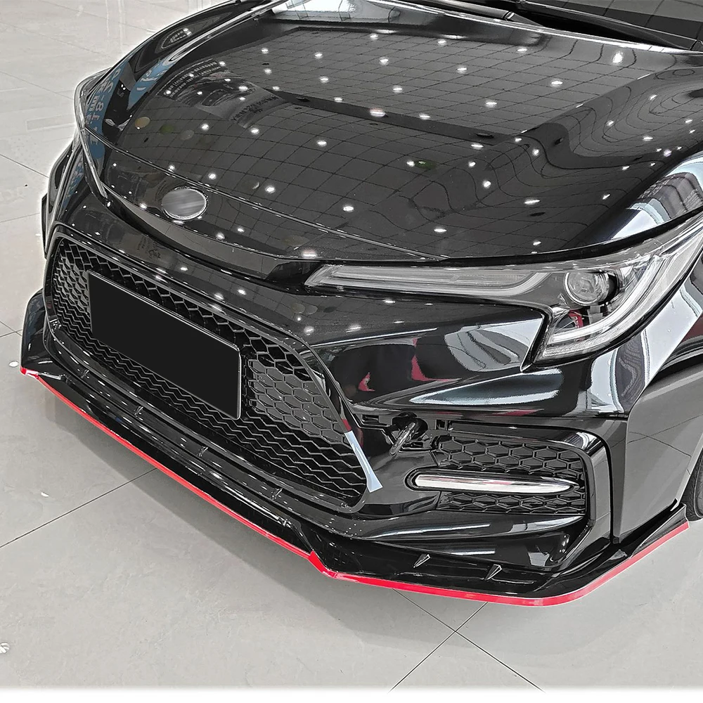 Для Toyota Corolla 2021, передний бампер, губа, спойлер для подбородка, сплиттер, диффузор, боди, дефлектор, карбоновый автомобильный аксессуар для тю...