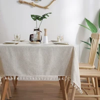 modern tablecloth coffee table for living room lace tassel linen rectangle table cloth home event party decorations table cover