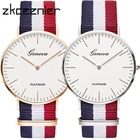 Часы наручные мужские и женские кварцевые с нейлоновым ремешком