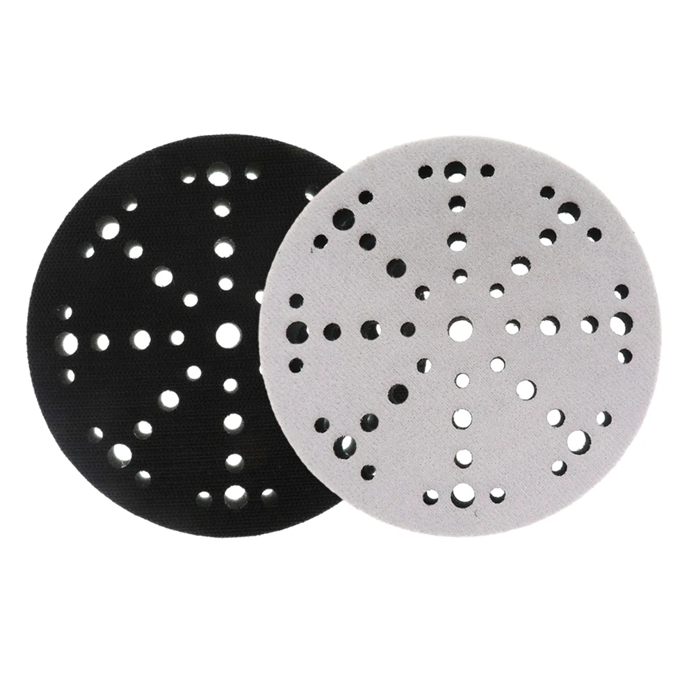 

2pcs 6 Inch 150mm 48-Holes Soft Sponge Interface Pad Loop Sanding Pads Backing Plate For Sander Backing Pads