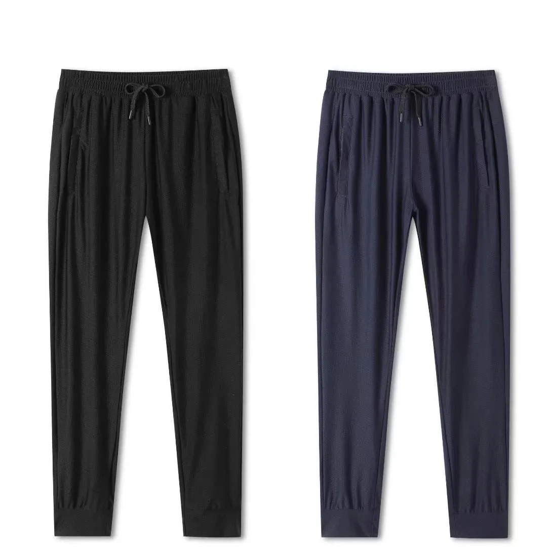 

Pantalones de seda de hielo para hombre, pantalones deportivos informultrafinos de verano, paquete de pies de secado fast