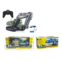 new arrival toy huina 118 truck rc excavator 1558 model blue grey color ready to run remote control car for children gifts