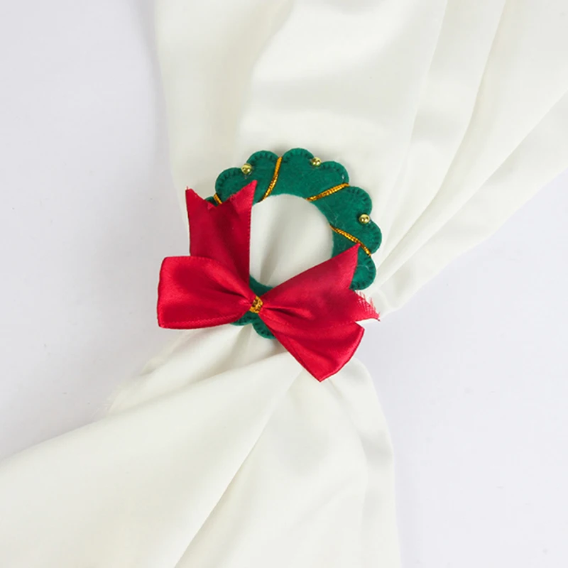 

New Christmas Napkin Rings Napkin Clasps Alloy Napkin Rings Napkin Buckles Dinner Wedding Party Table Decoration Kitchen Hot