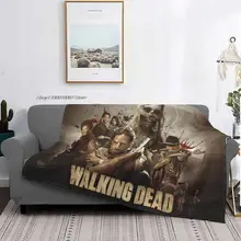O walking dead zombies flanela lance cobertores filme de terror rick grimes cobertores para cama carro super quente colcha (1)