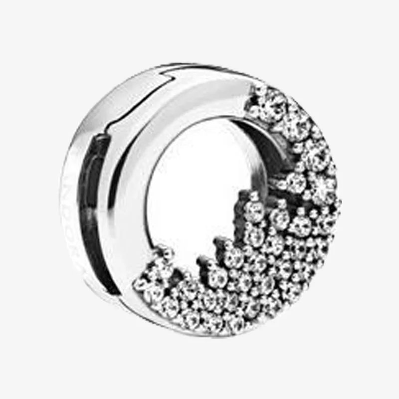 

Original 925 Sterling Silver Bead Glitter Ice Cone Fixing Clip Fit Pandora Women Bracelet & Necklace Diy Jewelry