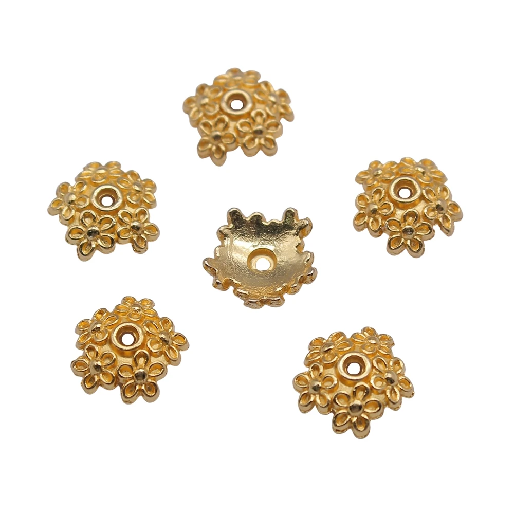 

WYSIWYG 40 шт. Подвески 11x11x4 мм шапки для бусин для самостоятельного изготовления ювелирных изделий фурнитура для ювелирных изделий античный серебряный цвет сплав Подвески кулон