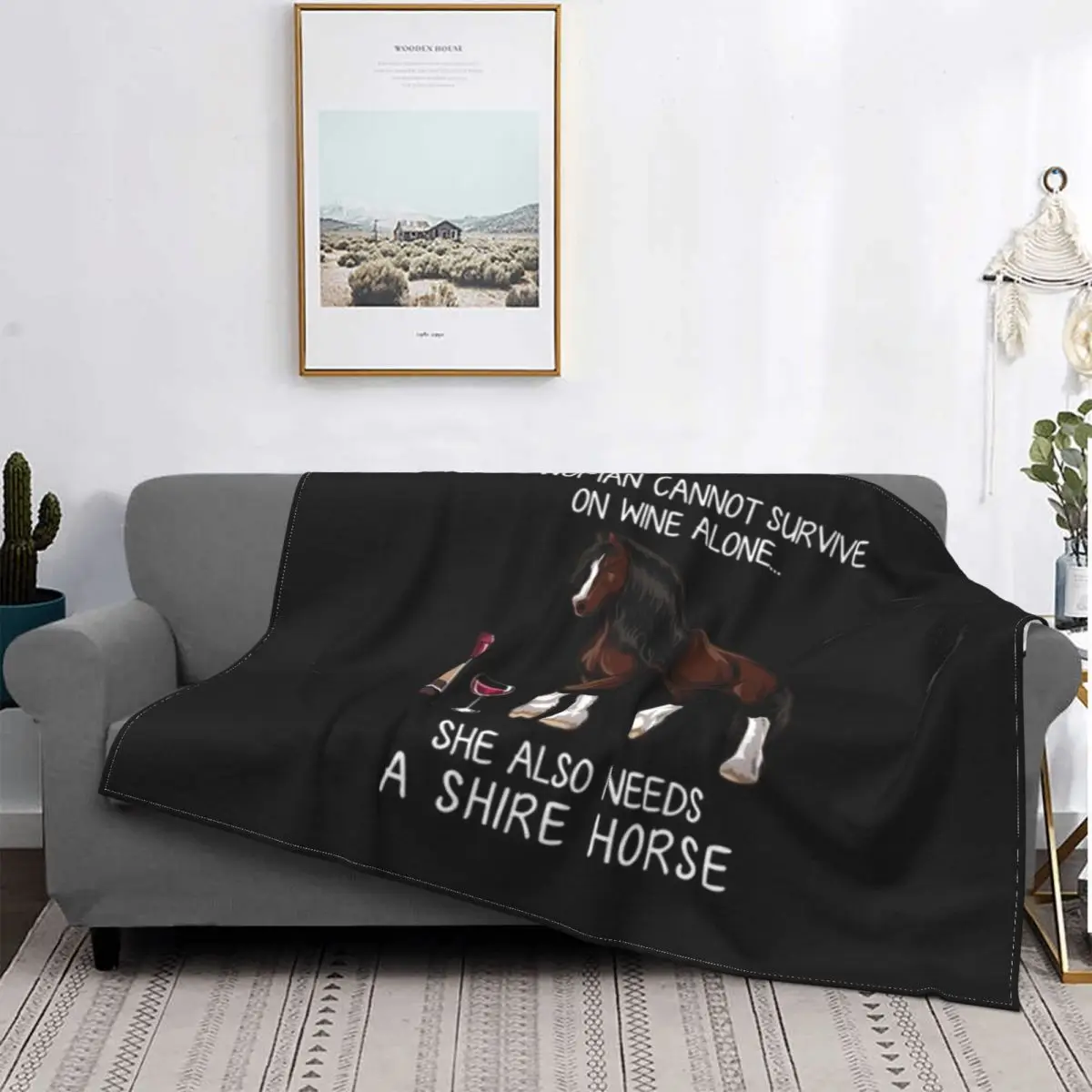 Шир лошадь и вино смешная ультра-Мягкое микро Флисовое одеяло