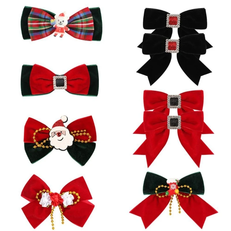 

Christmas Bowknot with Alligator Hair Clip for Kids Festival Party Gift Dress Up