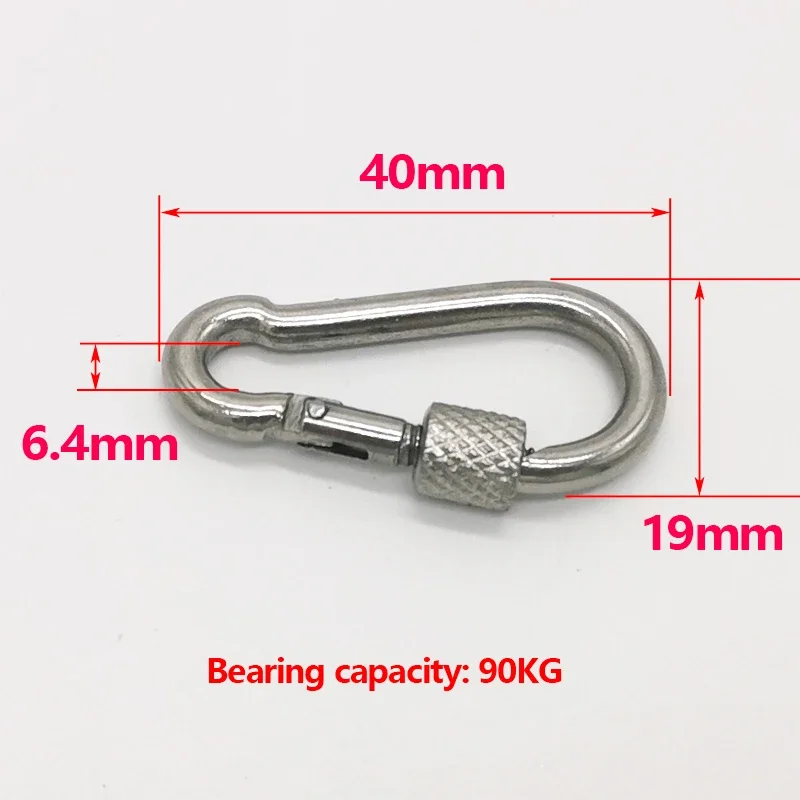 

M6/M8/M10 Карабин из нержавеющей стали Пружинный крючок Карабин Мультитул Пряжка для альпинизма Замок Кемпинг Крючок Веревка