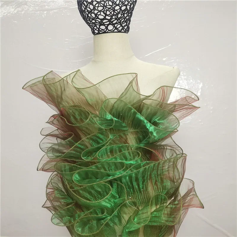 Плиссированная кружевная сетчатая юбка ткань одежда декоративные аксессуары