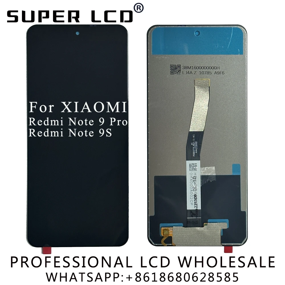 

For Xiaomi Redmi Note 9 Pro Note9 9S M2003J6B2G M2003J6A1G Replacement Mobile Phone LCD Display Touch Digitizer Screen Assembly