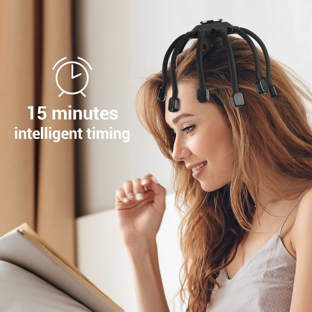 Электрический массажер для головы осьминога с Bluetooth