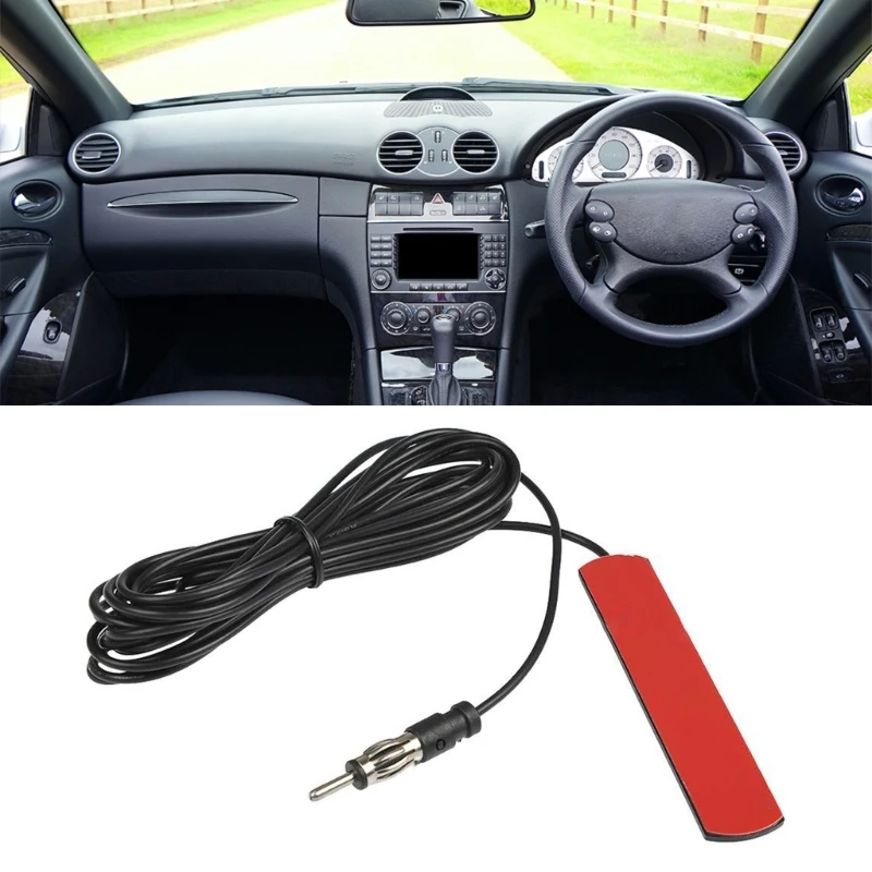 

Universal FM Car Windshield Glass Patchs Radios Mount Antenna with Amplifier Drop Shipping