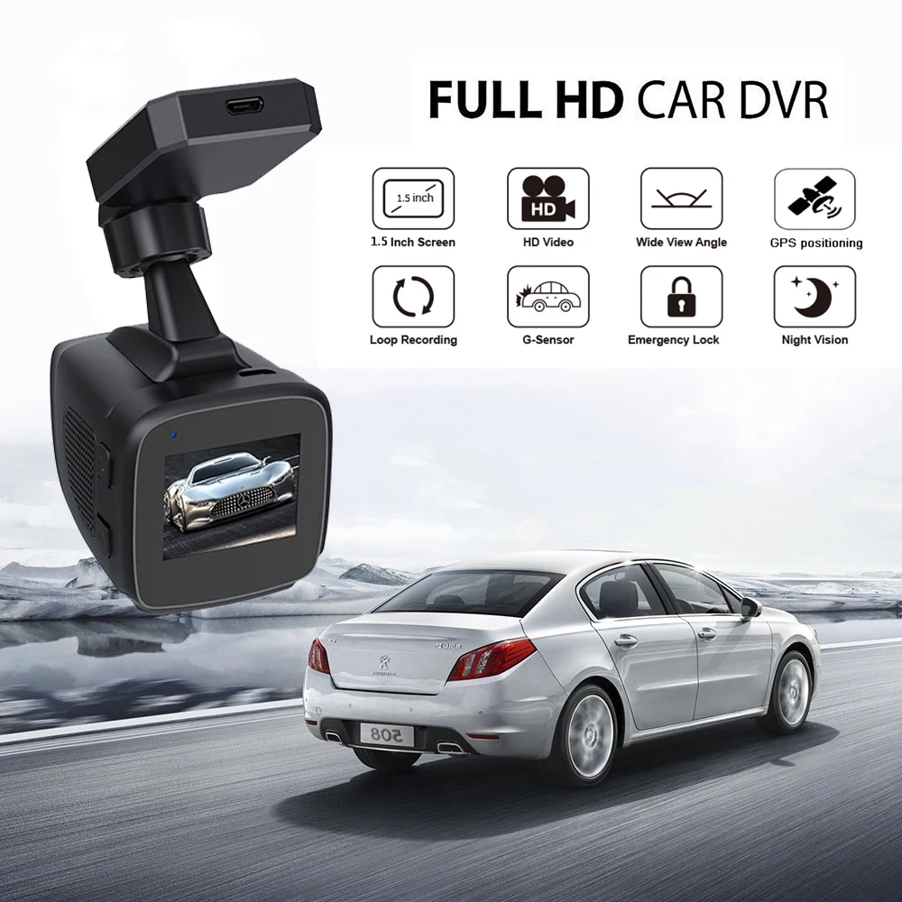 Karadar Автомобильный видеорегистратор HD дисплей с GPS русская сигнализация