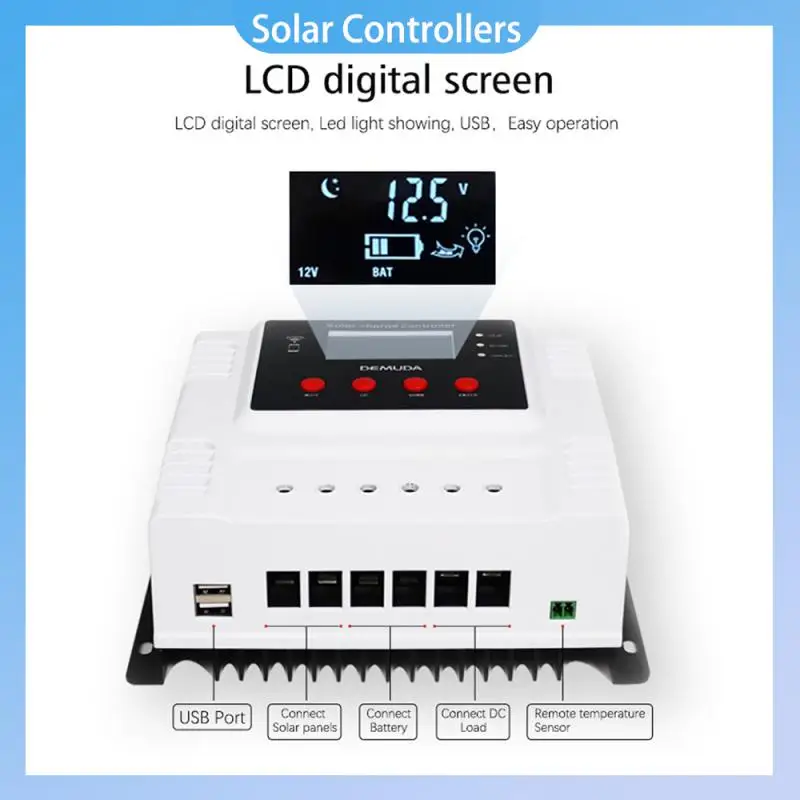 

Устройство управления зарядом солнечной батареи ШИМ с ЖК-дисплеем, 12 В/24 В