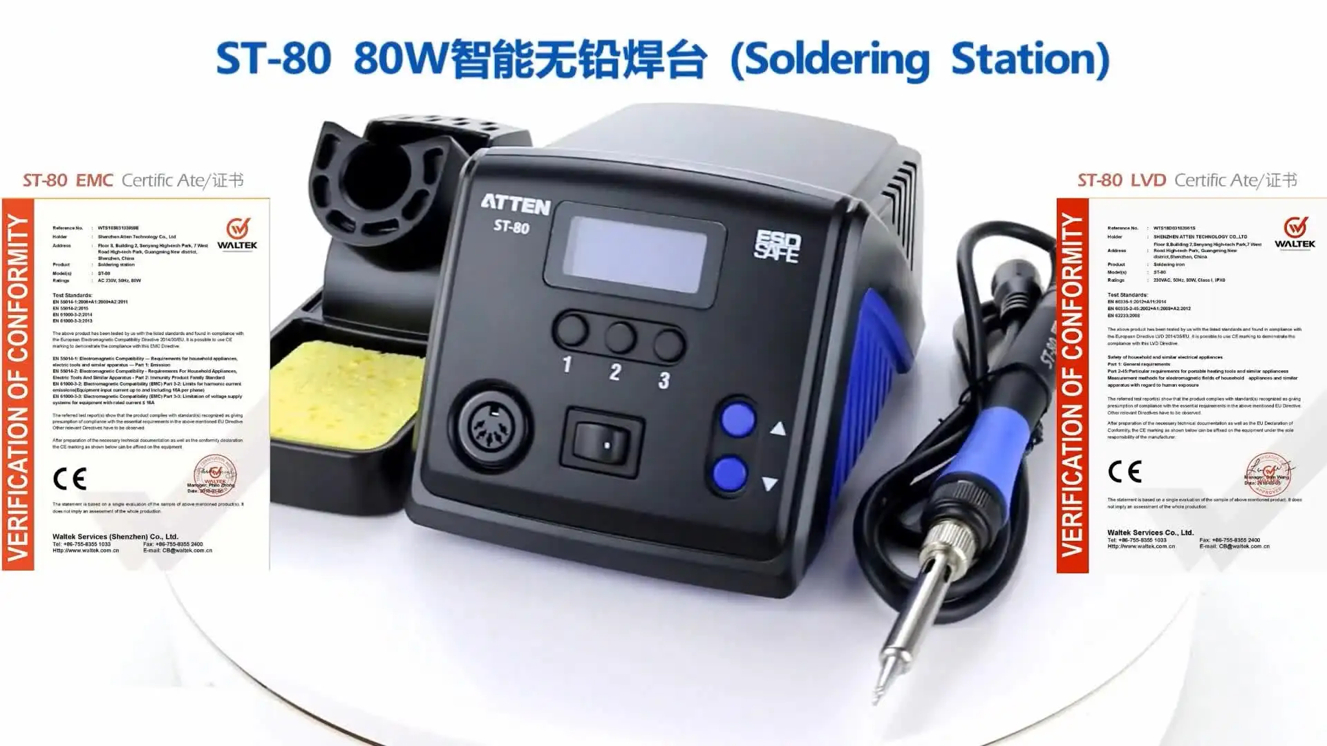 

ATTEN soldering station electric soldering iron ST80 80w for repair mobile
