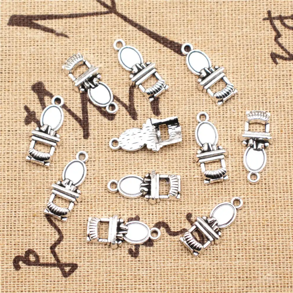 

Dressing Table Charm For Making Jewelry Pendants And Necklaces Crafts Accessories 9X20mm Antique Silver Color 20 Pieces