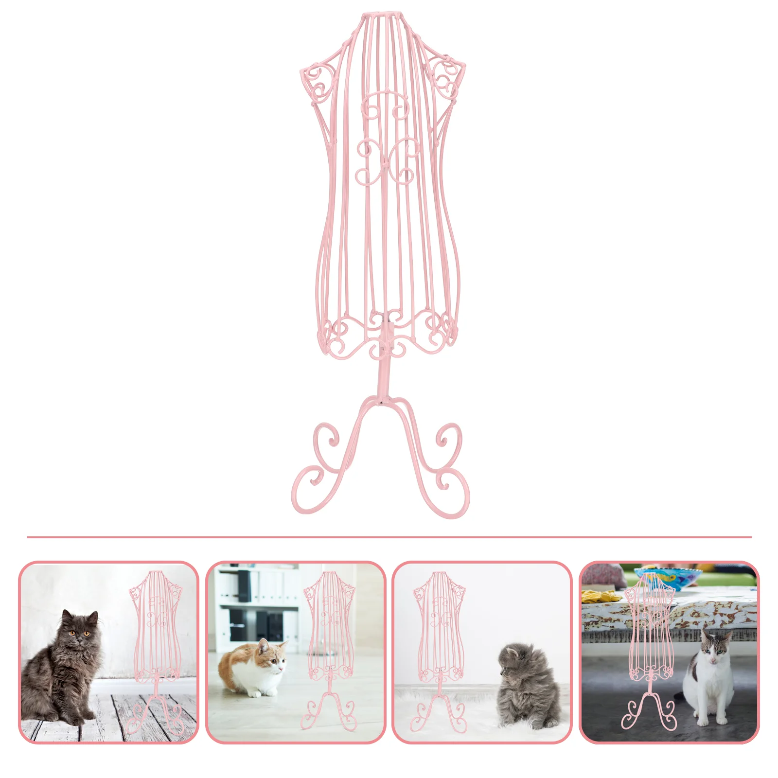 

Mannequin Dress Form Dog Pet Display Clothing Cat Rack Displayingiron Resistant Wear Professional Hollowed Decorative Mini Stand