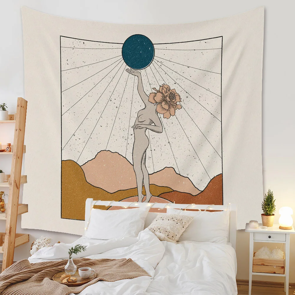 Богемный гобелен декор для комнаты Настенный мандала современный простой фон