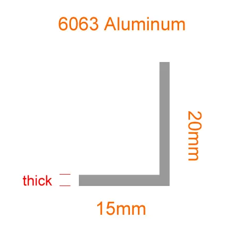 15x30 мм 15x20 15x70 6063 прямоугольный алюминиевый L-образный алюминиевый сплав, алюминиевые окантовки, треугольные профильные декоративные материалы