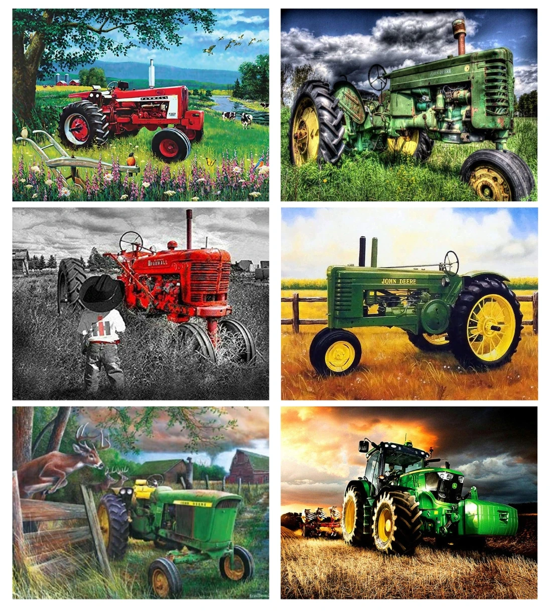 

5D Diamond Painting Farm Tractor Full Square Round Diamond Art for Adults and Kids Embroidery Diamond Mosaic Home Decor