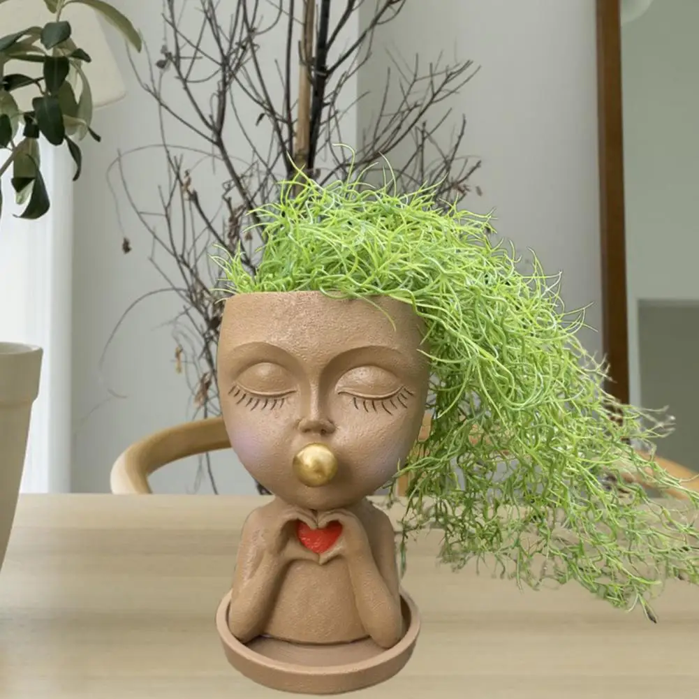 Горшок для выращивания лица с дренажными отверстиями горшок пузырьков комнатных