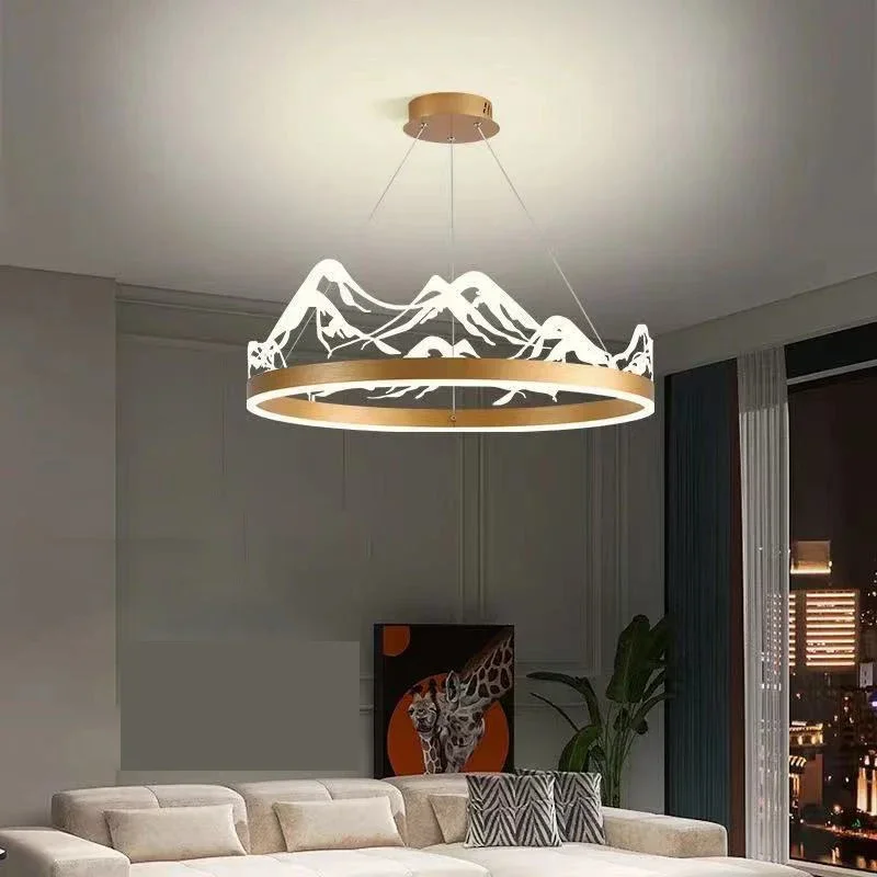 

Chandeliers Lightings LED Ginkgo Snow Mountain Modern Minimalist Dining Room Living Lamps Master Bedroom Chinese Tea Room Lustre