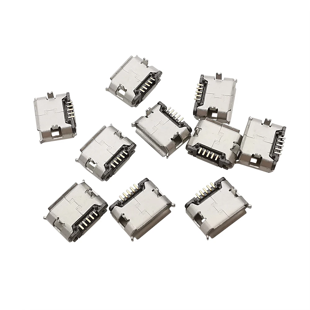 10 шт. 5 9 мм 5-контактный гнездовой разъем Micro USB Тип B SMD DIP гнездо для хвостовых