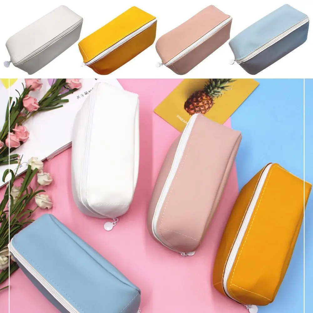 

Однотонный телефон, многофункциональный чехол на молнии, чехол-карандаш, чехол, сумка для канцелярских принадлежностей