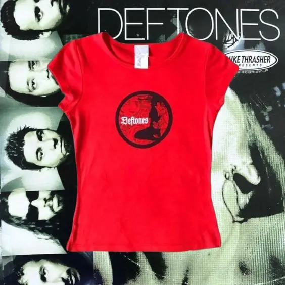 

Aesthetic Y2k tops t shirt women red letter Short Sleevle Harajuku graphic gothic femme clothes tee shirt oversize tshirts ropa