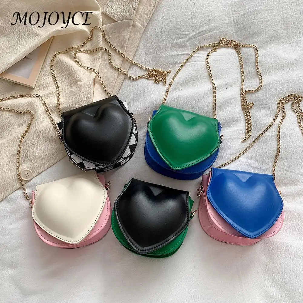 

Fashion Small PU Leather Women Shoulder Bags Cute Heart Mini Crossbody Sling Bag for Women Fashionable Decoration