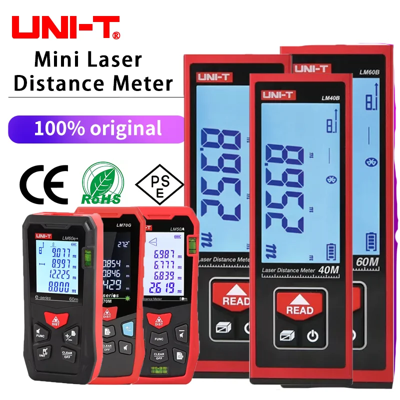 

UNI-T LM40E Plus Laser Rangefinder Bluetooth Distance Meter Digital Trena Range Finder Ruler Metre Length Measure Device Tool