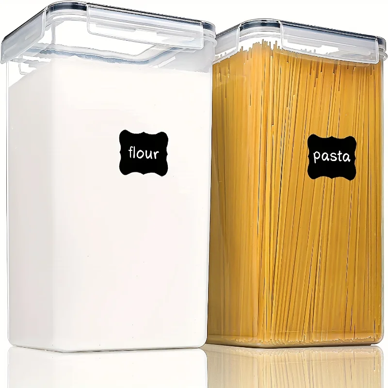 

1/2pcs Extra Large Airtight Food Storage Containers With Lids 6.5L Plastic Boxes Spaghetti Flour And Baking Jar Kitchen Supplies