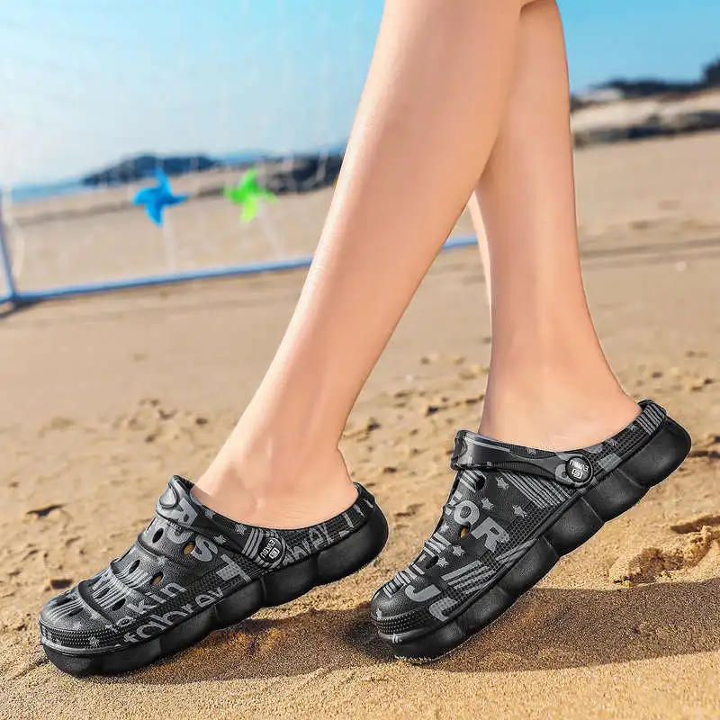 

Slip Rubber Shoes Thickening Rubber Clogs Fasion Sandals Heels Wading Men Summer Flip-Flop With High Soles Tennis Casual Dress