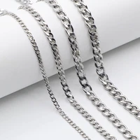 stainless steel necklace for men women cuban nk link chains man necklace punk chokers stainless steel diy jewelry wholesale