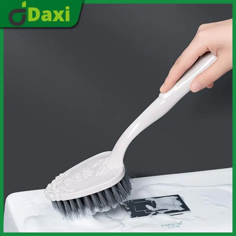 

High Quality Long Handle Tile Cleaning Brush Simple Triangular Bristle Brush Head Multi-use Cleaning Brush Suspensable Durable