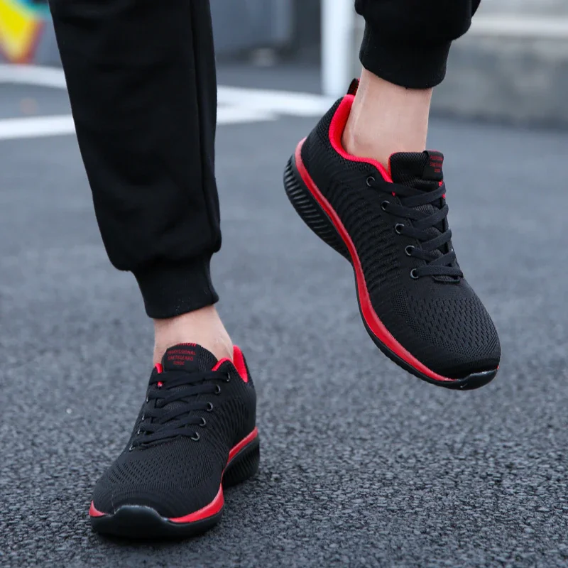 Men Women Knit Sneakers Breathable Athletic Running Walking Gym Shoes images - 6