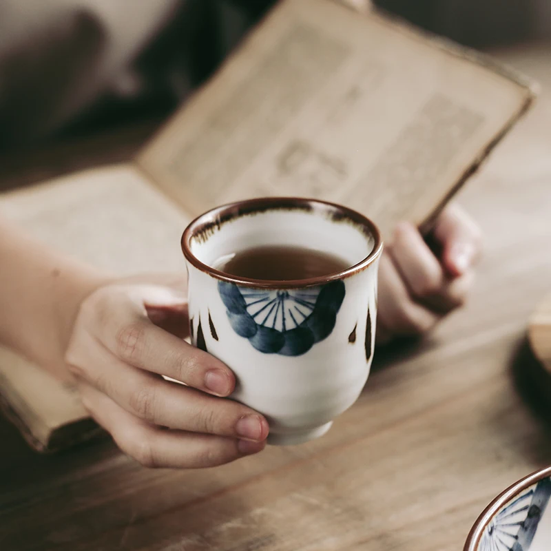 Чаншова 200 мл Традиционный китайский стиль Ручная роспись керамической чашки Китайская фарфоровая маленькая и большая кофейная чашка Х291.