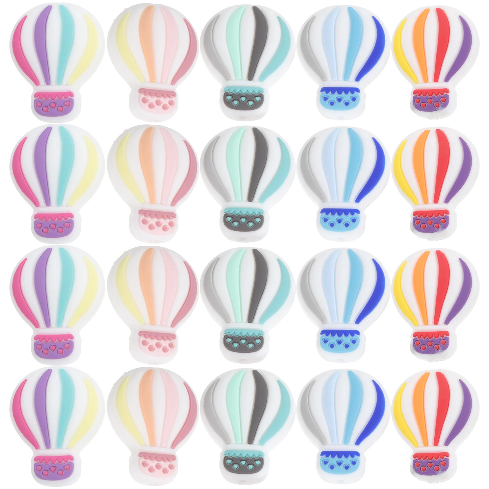 

20 Pcs Silicone Beads Small Cartoon 2.9X2.3cm Bulk DIY Silica Gel Jewelry Making Loose Baby