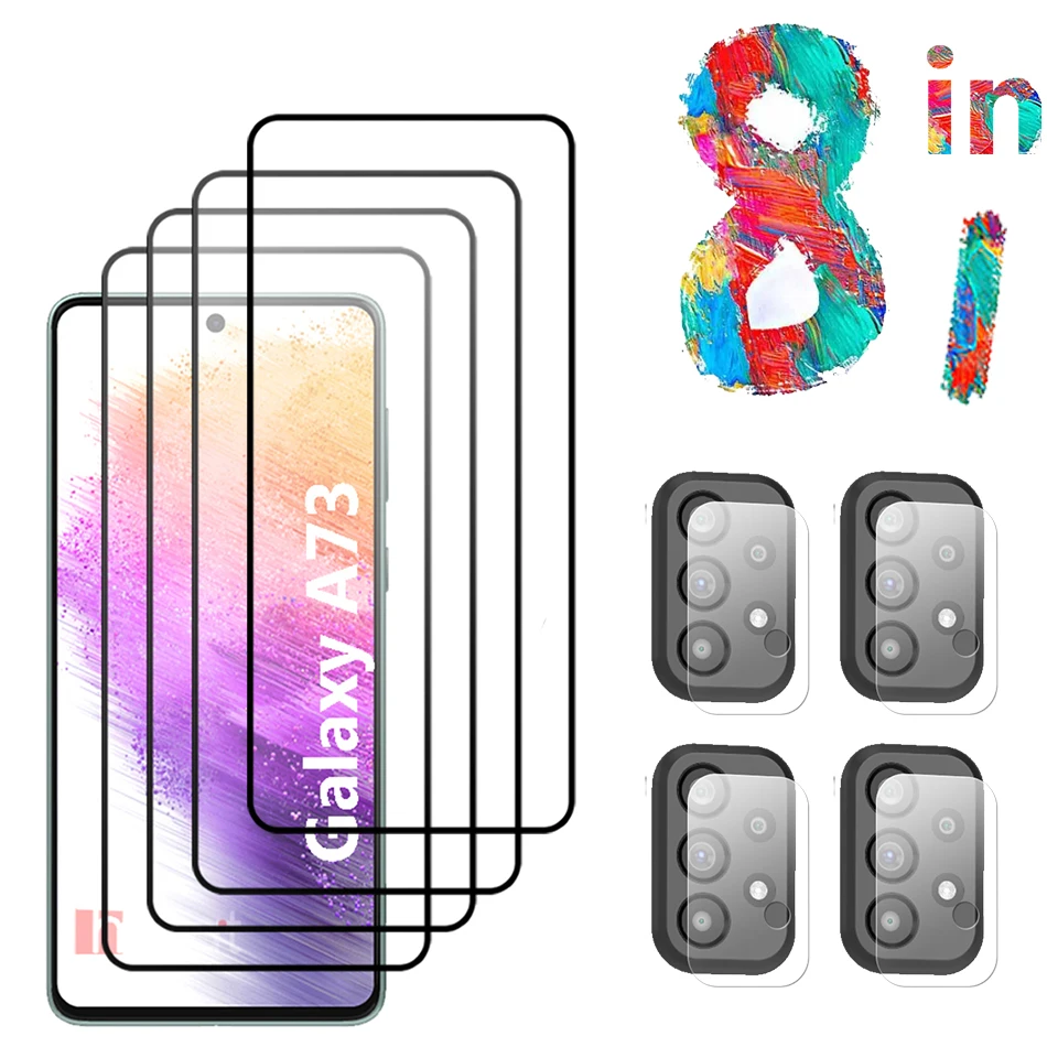 Закаленное стекло для Samsung Galaxy A73 защита экрана мягкая пленка объектива камеры