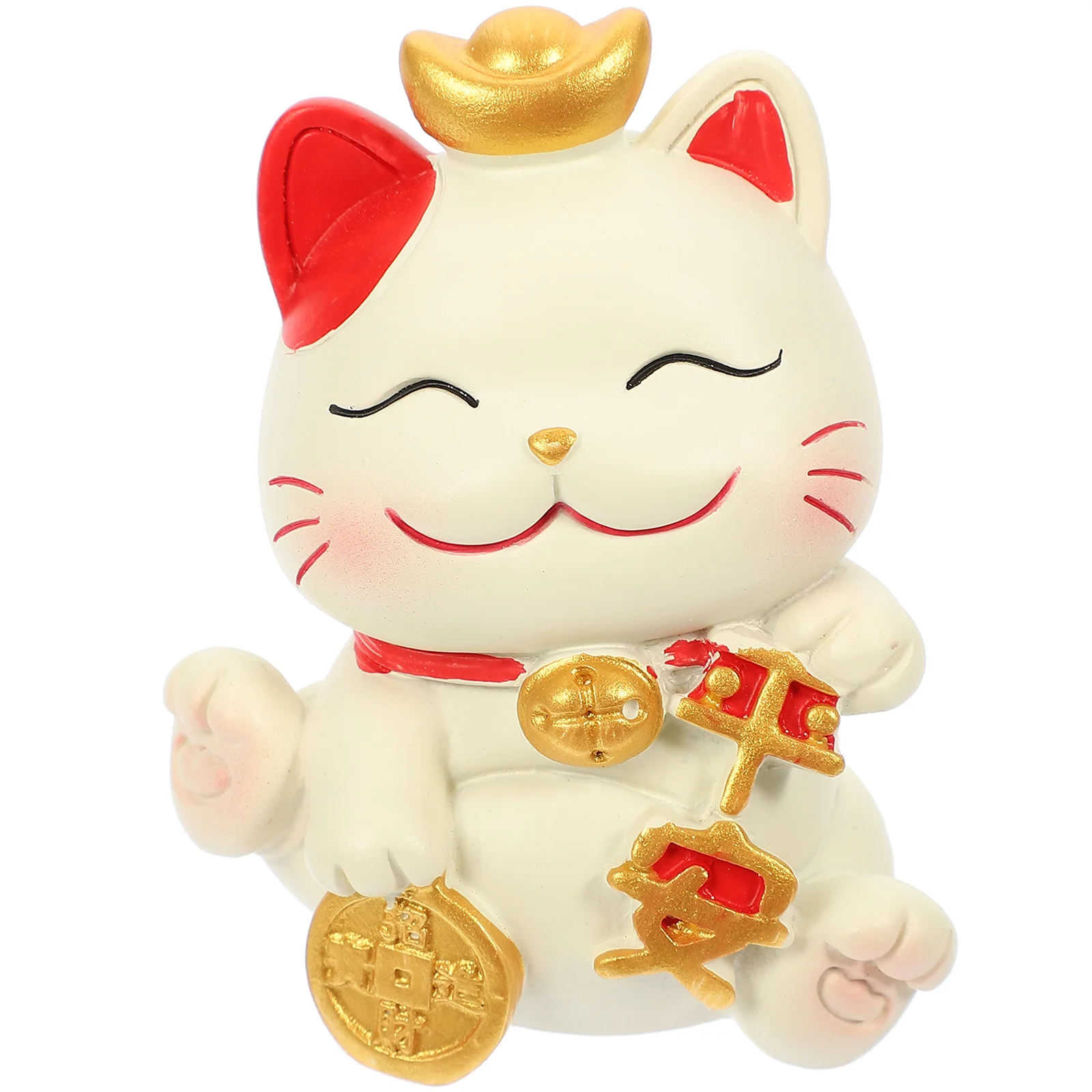 

Cat Figurine Resin Fortune Statue Mini Lucky Miniature Figurines Japanese Neko Maneki Ornament Desktop Sculpture Statues Decor