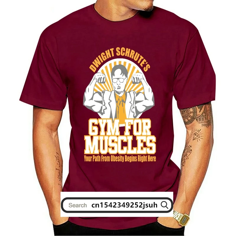 

O escritório dwight schrute ginásio para músculos t camisa de algodão preto masculino S-6Xl grande t camisa alta
