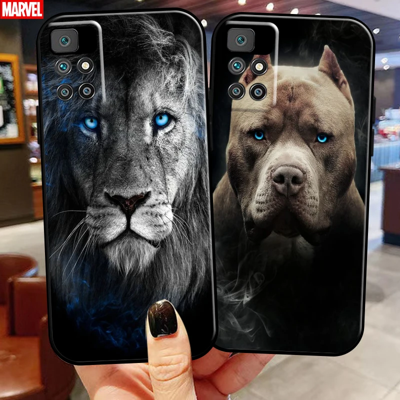 

Tiger Lion Eagle Dog Cat Wolf For Xiaomi Redmi 10 6.5 Inch Phone Case Silicone Cover Carcasa Funda Back Black Liquid Silicon