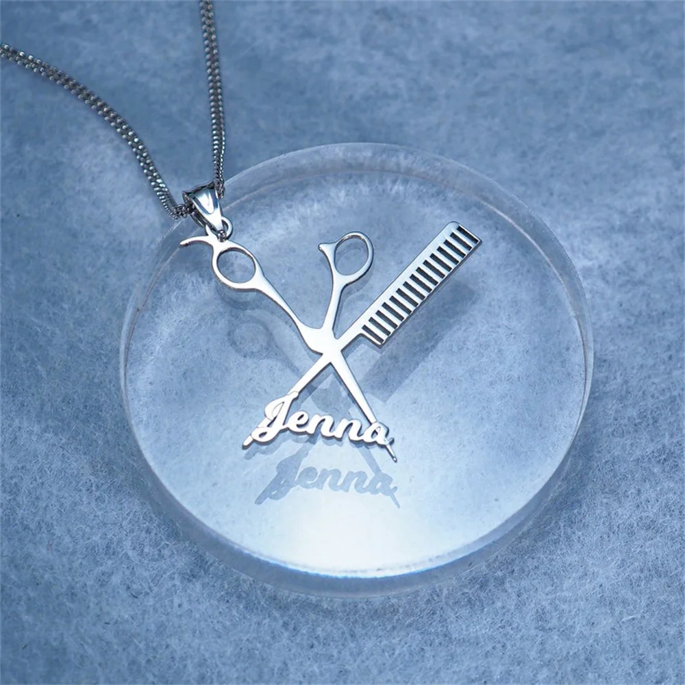 Новые модные парикмахерские инструменты ножницы расческа подвеска ожерелья на