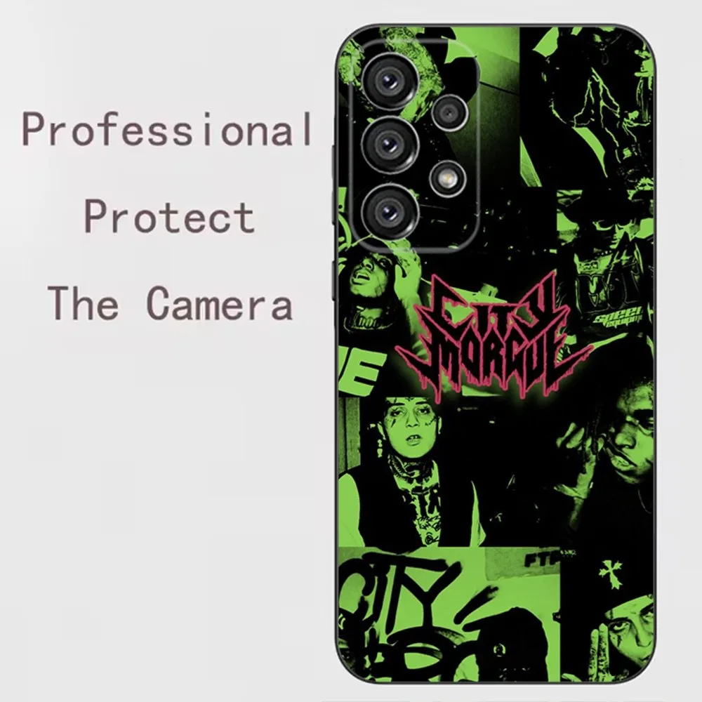City M-Morgue music group Phone Case For Samsung Galaxy A13 A21s A22 A31 A32 A52 A53 A71 A80 A91 Soft Black Shell