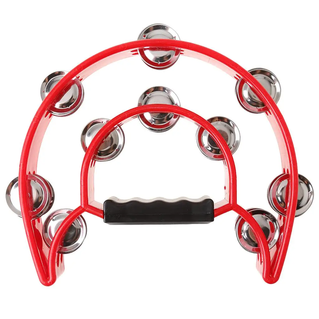 

Music Instrument Tambourine Double Row Metal Jingles Handheld Shake Percussion Baby Kids Play Toy