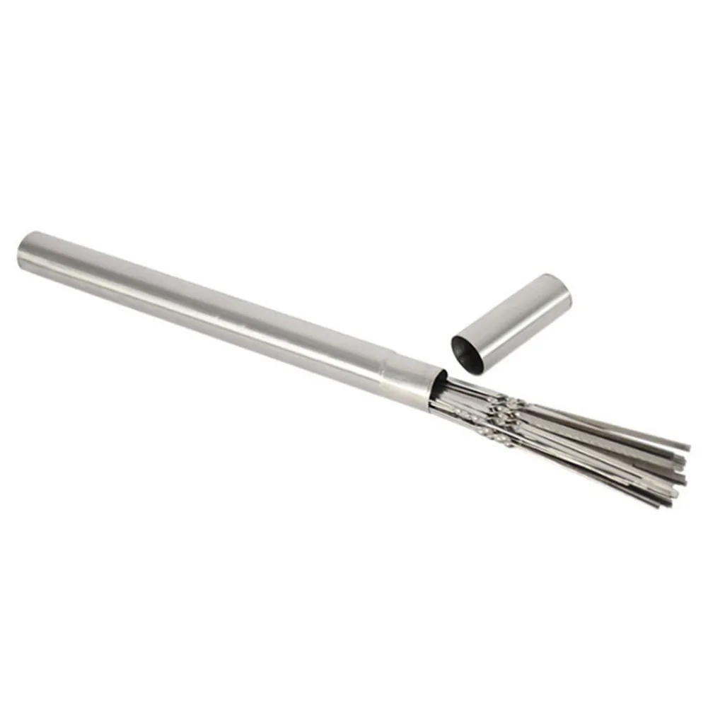 

Stainless Steel Barbecue Tube BBQ Needle Storage Box Case Cylinder For Outdoor Camping Picnic BBQ Needle Stick Skewers Container
