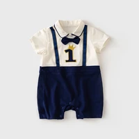 0 2y baby boys clothes one piece romper infant jumpsuit children clothing with bow 0 2y