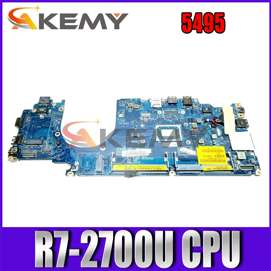 

Akemy BRAND NEW For Dell Latitude 5495 Laptop Motherboard DDM90 LA-F381P 531YR R7-2700U CN-04GWRT 4GWRT Mainboard 100% TESTED