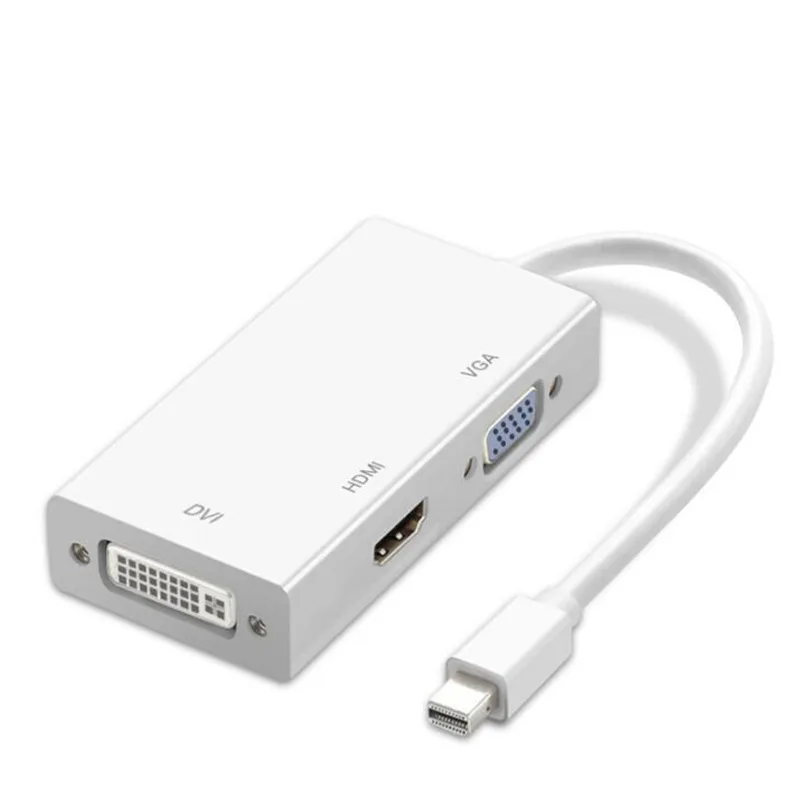 

Mini DisplayPort To HDMI-compatible VGA DVI Adapter 3in1 Thunderbolt Converter Mini DP Cable for Surface Pro 4 Mini DP